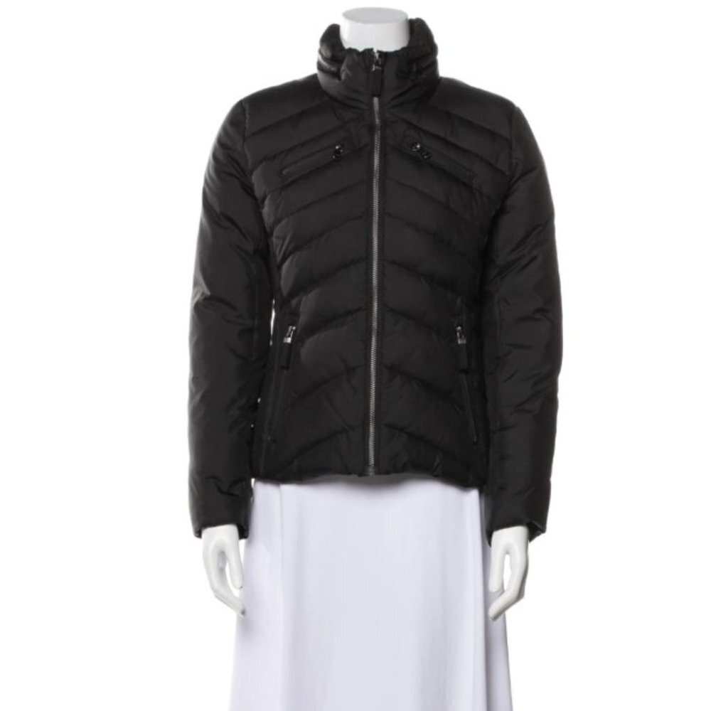 Marc New York Andrew Marc Black Fitted Down Puffer Jacket size SP